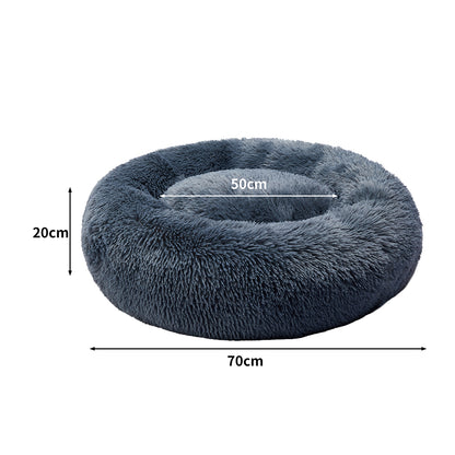 Pawz Dog Calming Bed Warm Soft Plush Thicker round Comfy Sleeping Large Washable