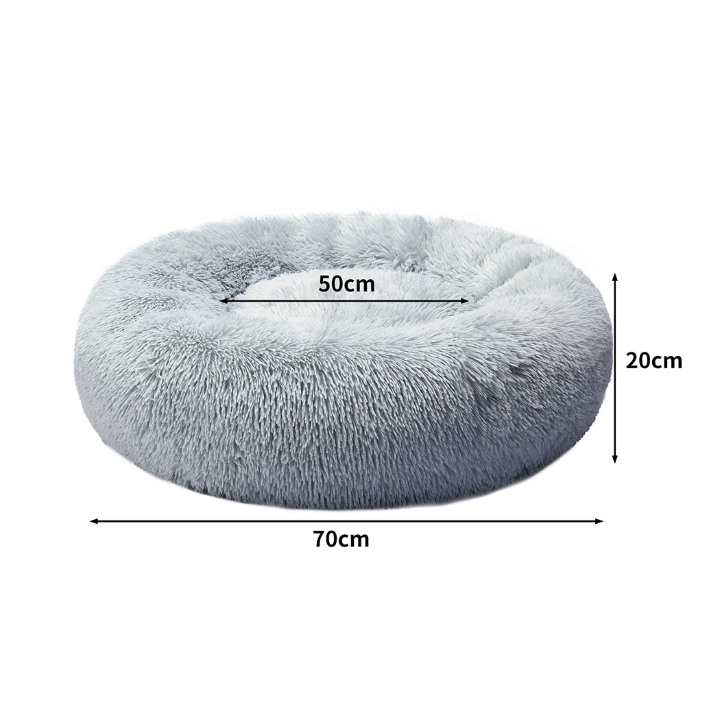 Pawz Dog Calming Bed Warm Soft Plush Thicker round Comfy Sleeping Large Washable