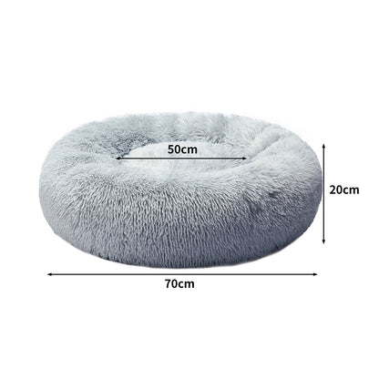 Pawz Dog Calming Bed Warm Soft Plush Thicker round Comfy Sleeping Large Washable
