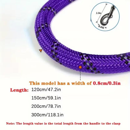 Reflective Dog Leash with Comfortable Padded Handle - Double Heavy Duty Traction Rope for Strong Dogs - Enhance Safety and Contr
