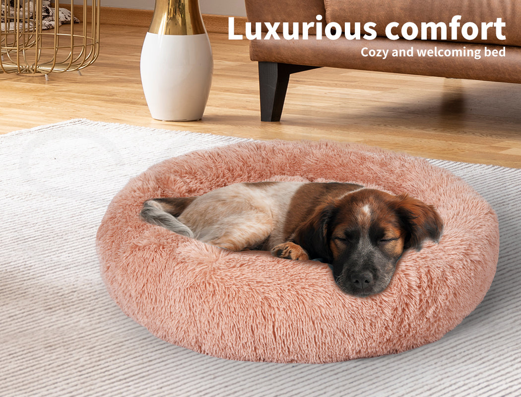 Pawz Dog Calming Bed Warm Soft Plush Thicker round Comfy Sleeping Large Washable