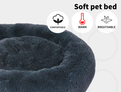 Pawz Dog Calming Bed Warm Soft Plush Thicker round Comfy Sleeping Large Washable
