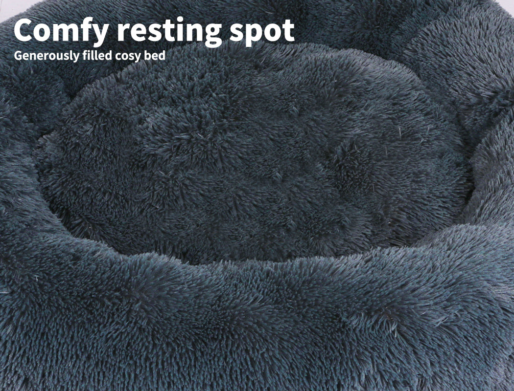 Pawz Dog Calming Bed Warm Soft Plush Thicker round Comfy Sleeping Large Washable