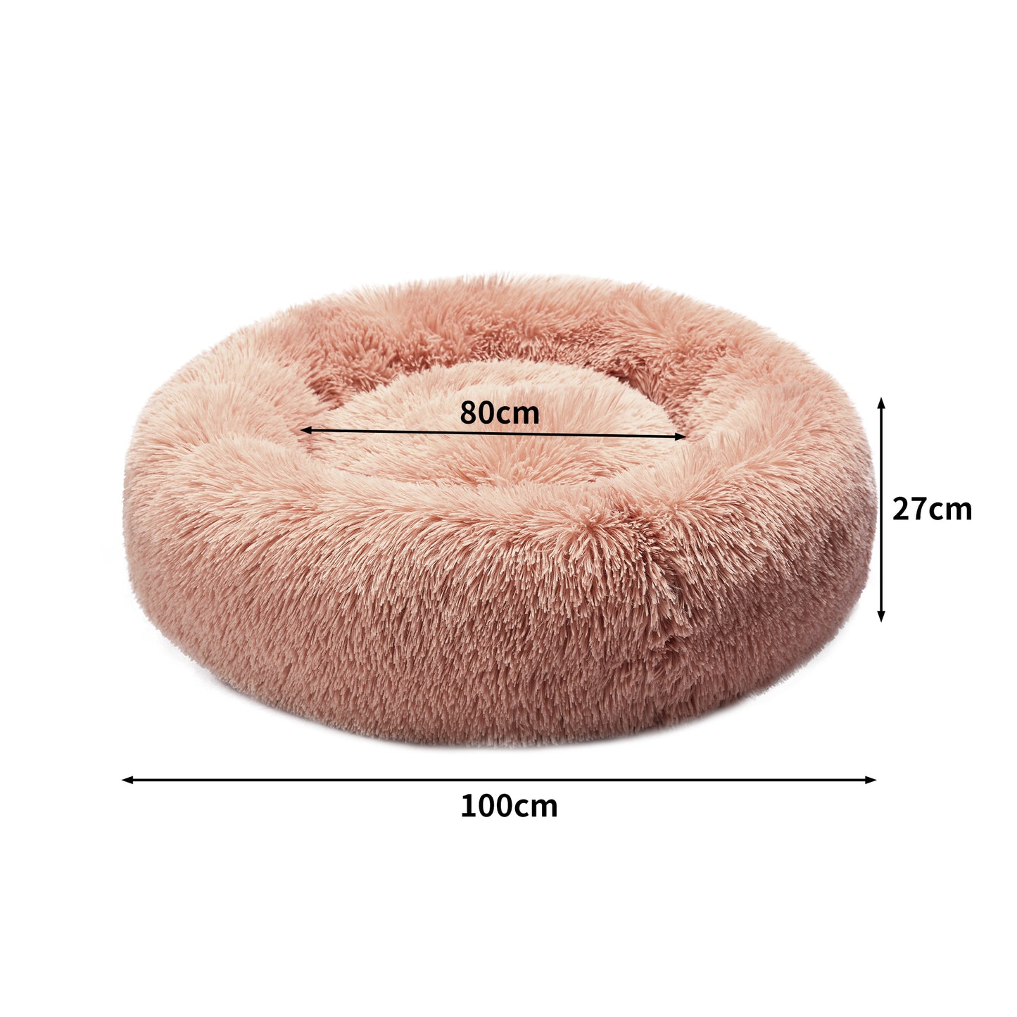 Pawz Dog Calming Bed Warm Soft Plush Thicker round Comfy Sleeping Large Washable