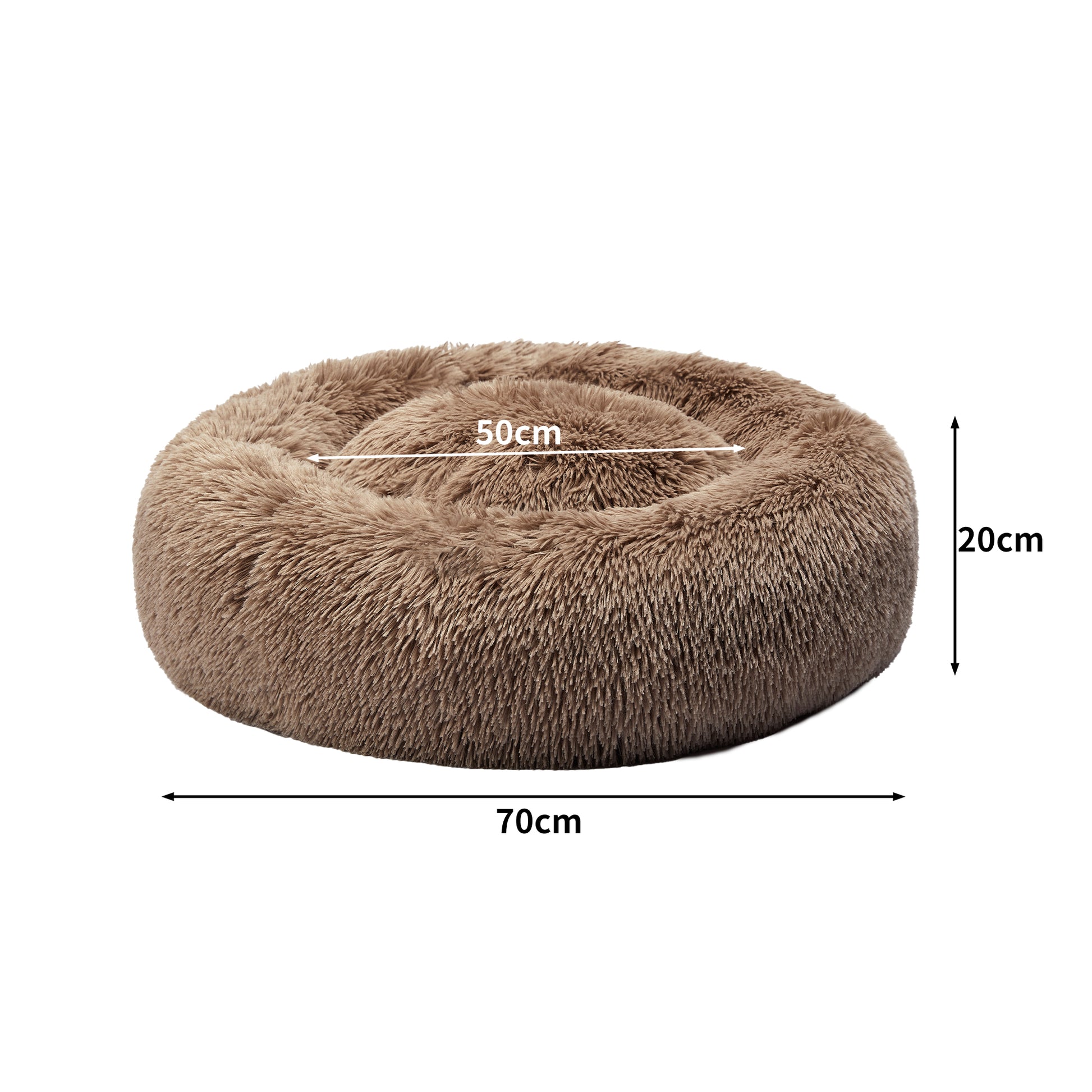 Pawz Dog Calming Bed Warm Soft Plush Thicker round Comfy Sleeping Large Washable